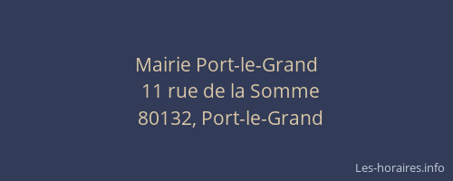 Mairie Port-le-Grand
