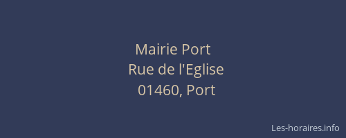 Mairie Port