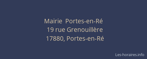 Mairie  Portes-en-R&eacute;
