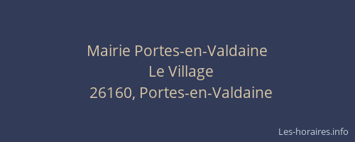 Mairie Portes-en-Valdaine