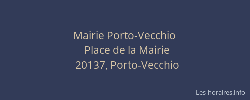Mairie Porto-Vecchio