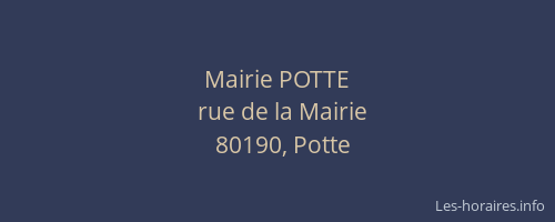 Mairie POTTE