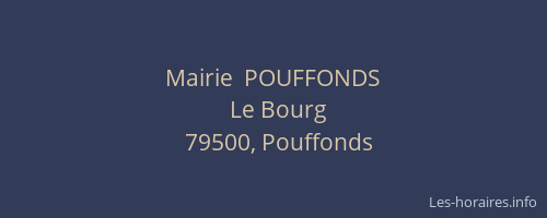 Mairie  POUFFONDS