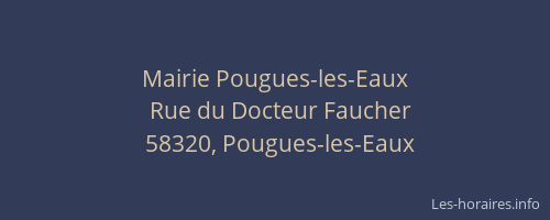 Mairie Pougues-les-Eaux