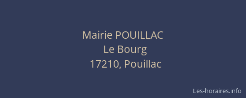 Mairie POUILLAC