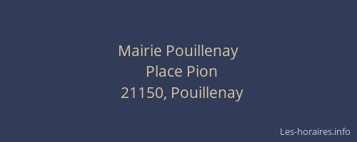 Mairie Pouillenay