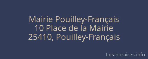 Mairie Pouilley-Français