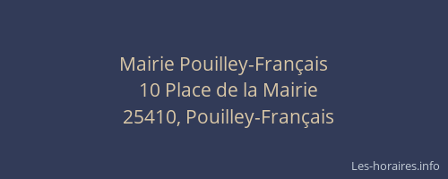 Mairie Pouilley-Fran&ccedil;ais