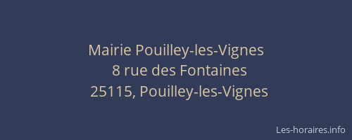 Mairie Pouilley-les-Vignes