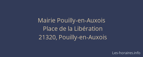 Mairie Pouilly-en-Auxois