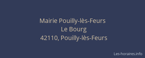 Mairie Pouilly-lès-Feurs