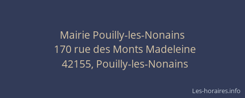 Mairie Pouilly-les-Nonains
