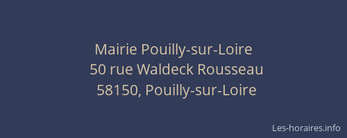 Mairie Pouilly-sur-Loire