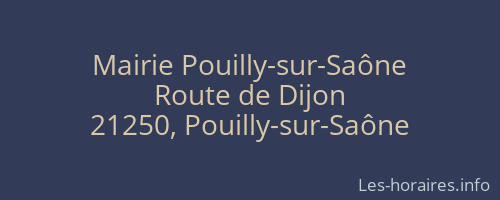 Mairie Pouilly-sur-Saône