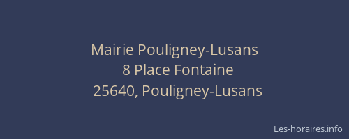 Mairie Pouligney-Lusans