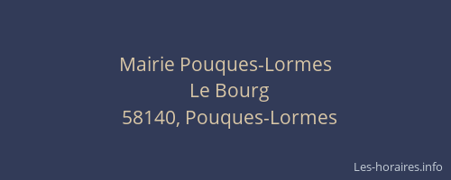 Mairie Pouques-Lormes