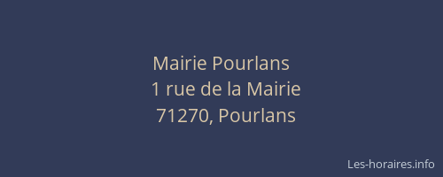 Mairie Pourlans