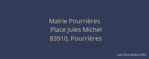 Mairie Pourrières