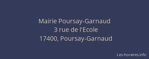 Mairie Poursay-Garnaud