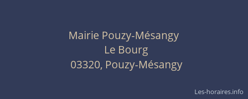 Mairie Pouzy-Mésangy