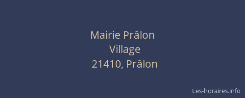 Mairie Pr&acirc;lon