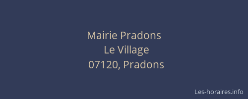 Mairie Pradons