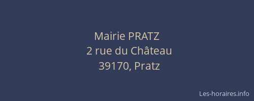 Mairie PRATZ