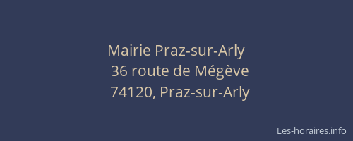 Mairie Praz-sur-Arly