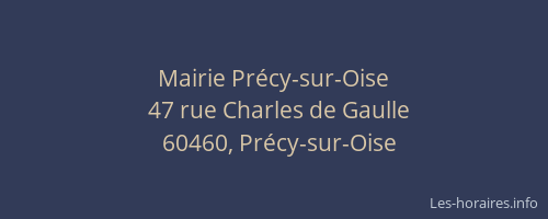 Mairie Pr&eacute;cy-sur-Oise