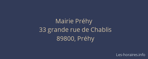 Mairie Préhy