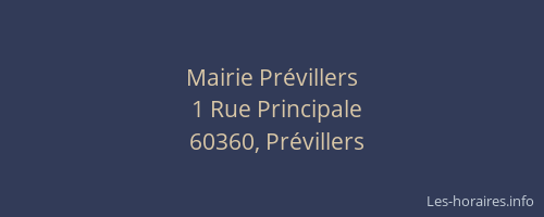 Mairie Pr&eacute;villers