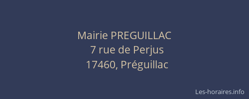 Mairie PREGUILLAC