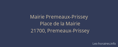 Mairie Premeaux-Prissey