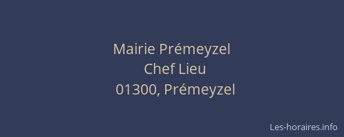 Mairie Prémeyzel