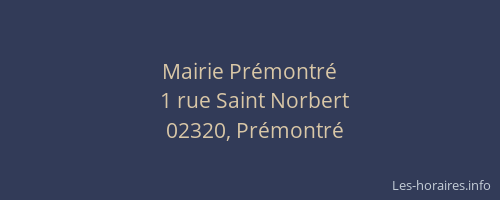 Mairie Prémontré