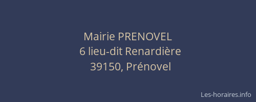 Mairie PRENOVEL