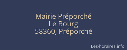 Mairie Préporché