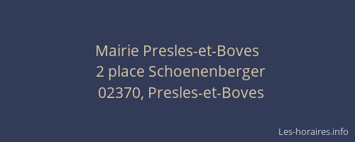Mairie Presles-et-Boves
