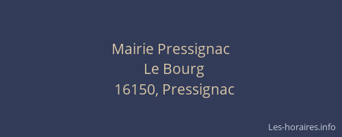 Mairie Pressignac