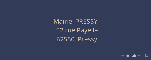 Mairie  PRESSY