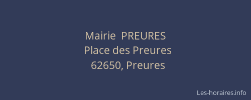 Mairie  PREURES