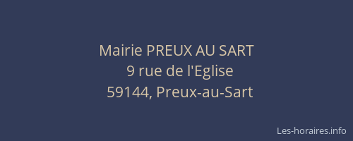 Mairie PREUX AU SART