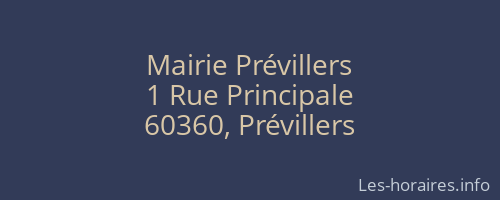 Mairie Prévillers