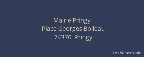 Mairie Pringy