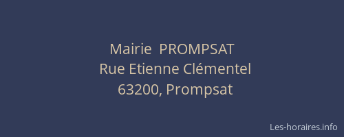 Mairie  PROMPSAT