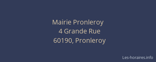 Mairie Pronleroy