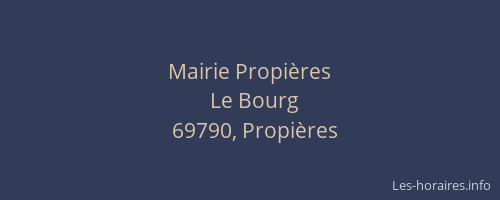 Mairie Propières