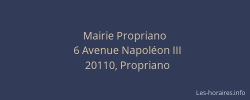 Mairie Propriano