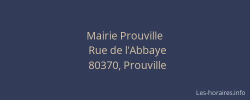 Mairie Prouville