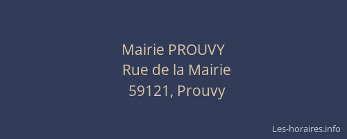 Mairie PROUVY